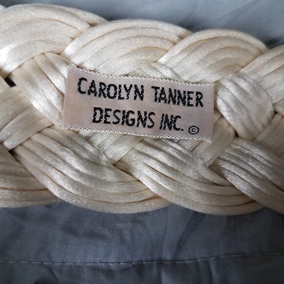 Vintage Carolyn Tanner Braided Belt White Cottagecore Boho Feminine Small XS - Picture 8 of 13